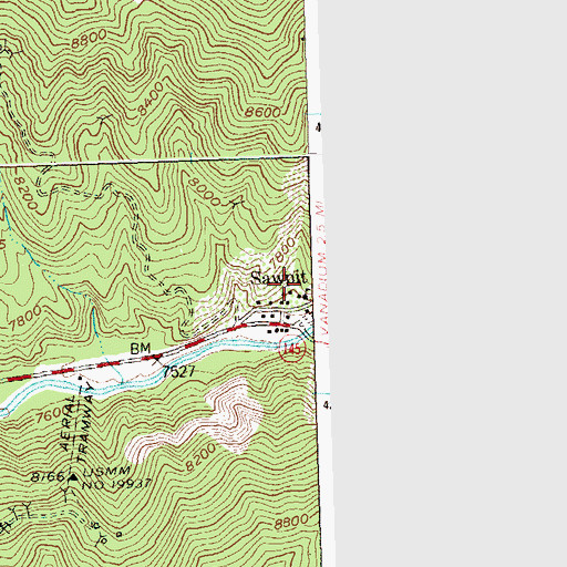Topographic Map of Unaweep Mine, CO