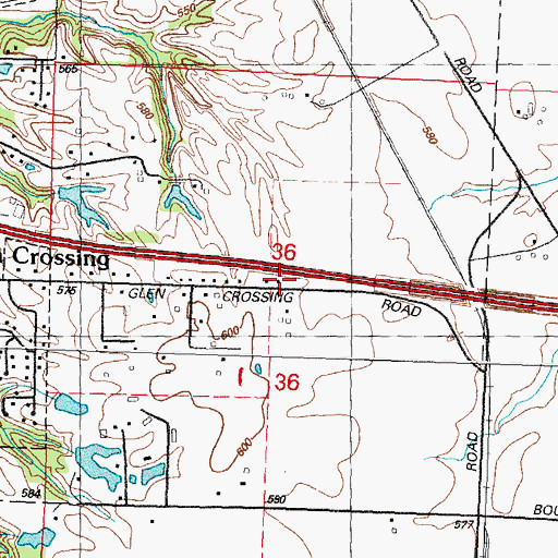 Topographic Map of Acme School (historical), IL