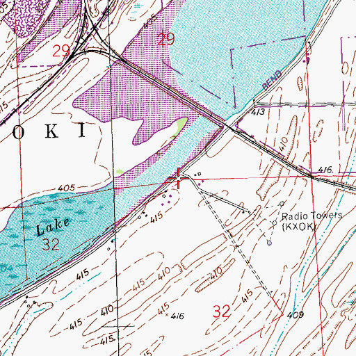 Topographic Map of Bend School (historical), IL