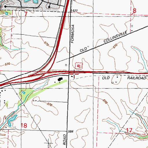 Topographic Map of Formosa, IL