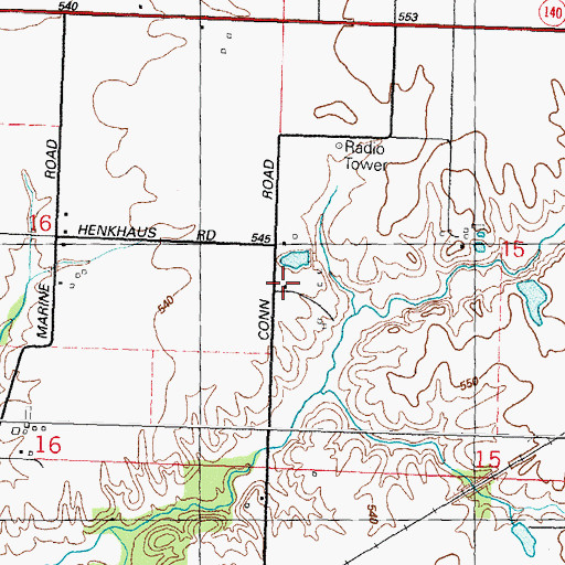 Topographic Map of West School (historical), IL