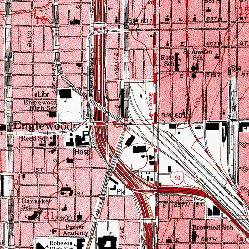 Topographic Map of Chicago Junction, IL