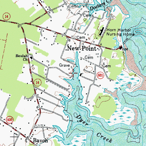 Topographic Map of Armistead Burial Ground, VA