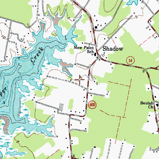Topographic Map of Armistead Cemetery, VA