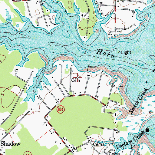Topographic Map of Borum Cemetery, VA