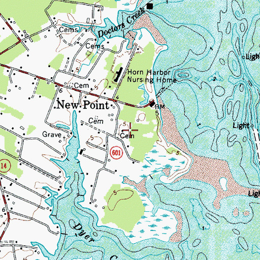 Topographic Map of Campground Cemetery, VA