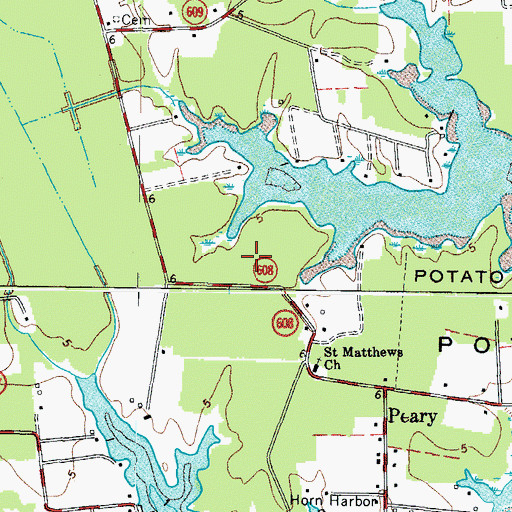 Topographic Map of Foster Cemetery, VA