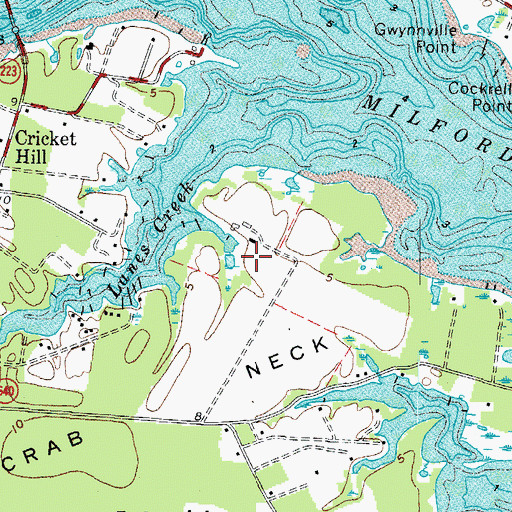 Topographic Map of Gosehn Cemetery, VA