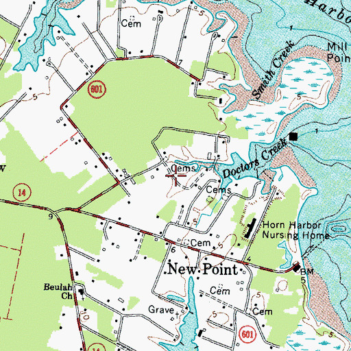 Topographic Map of Hudgins Cemetery, VA