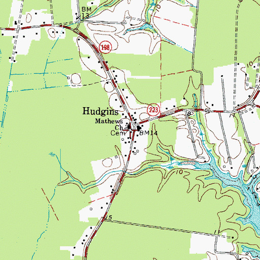 Topographic Map of Mathews Cemetery, VA
