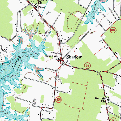 Topographic Map of New Point School Cemetery (historical), VA