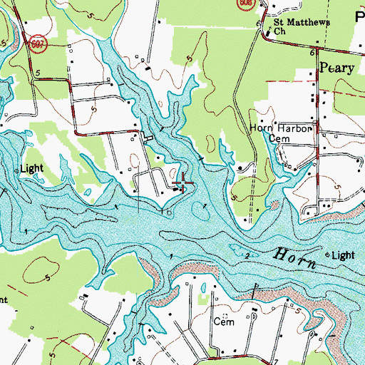 Topographic Map of Old Mill Landing, VA