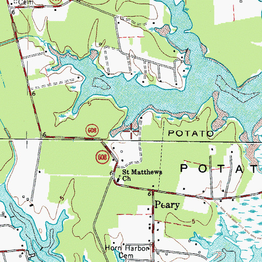 Topographic Map of Owens Cemetery, VA
