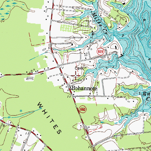 Topographic Map of Perkins Springs Cemetery, VA