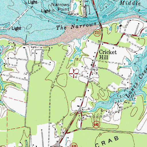Topographic Map of Powell Cemetery, VA