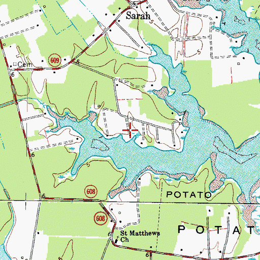 Topographic Map of Stuart Cemetery, VA