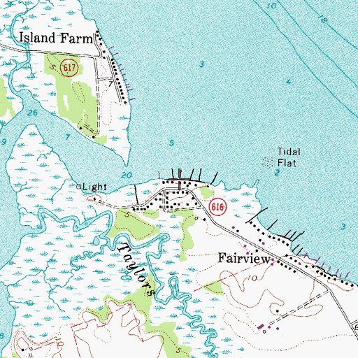 Topographic Map of Lowerys Point Landing, VA