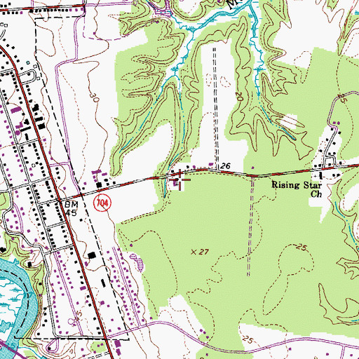 Topographic Map of Smithfield Christian Church, VA