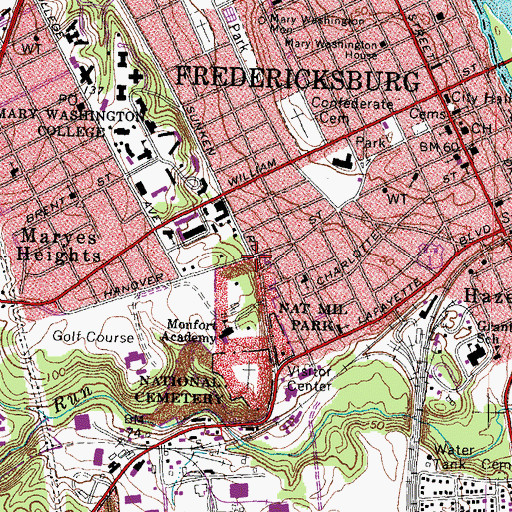 Topographic Map of Brompton, VA