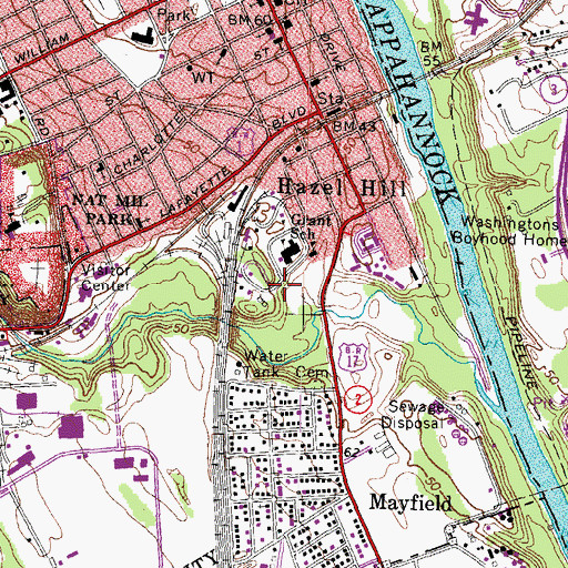 Topographic Map of Gunnery Springs, VA