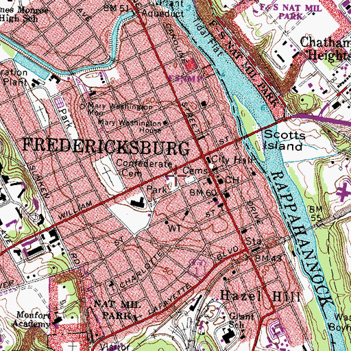 Topographic Map of Hurkamp Park, VA