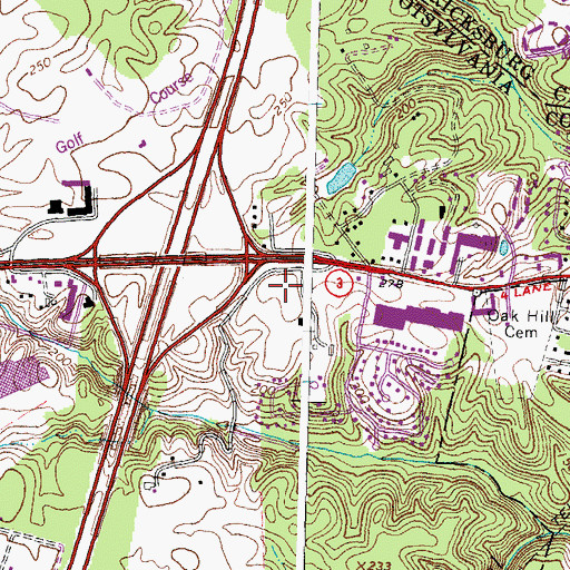 Topographic Map of Gateway Village Shopping Center, VA