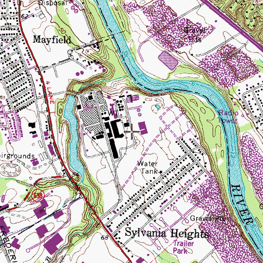 Topographic Map of Spotsylvania County Industrial Park, VA