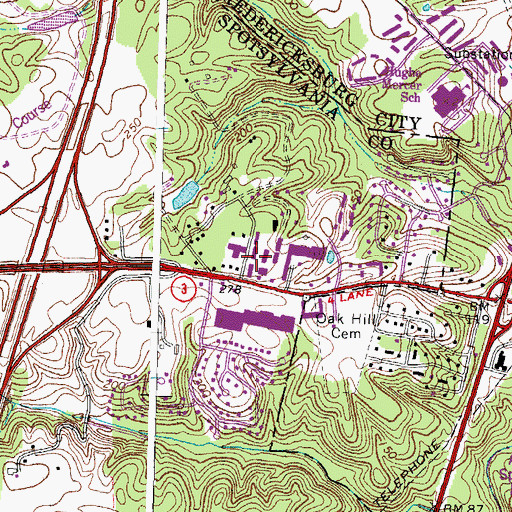 Topographic Map of Westwood Office Park, VA