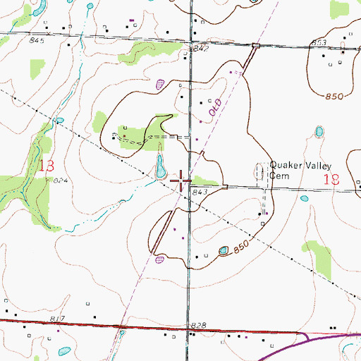 Topographic Map of Quakervale (historical), KS