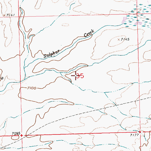 Topographic Map of Pard One-Four Mine, WY