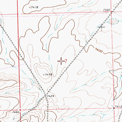 Topographic Map of Dickie Springs-Oregon Gulch Number One Mine, WY