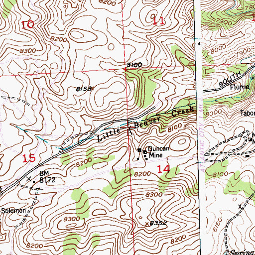 Topographic Map of Ground Hog Group Mine, WY