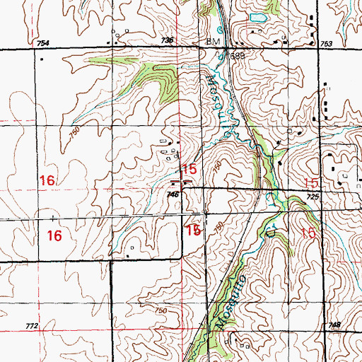 Topographic Map of Anderson School (historical), IL