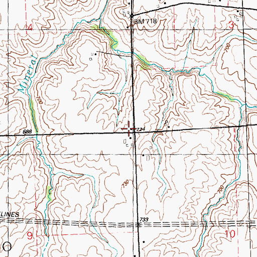 Topographic Map of Leibee School (historical), IL