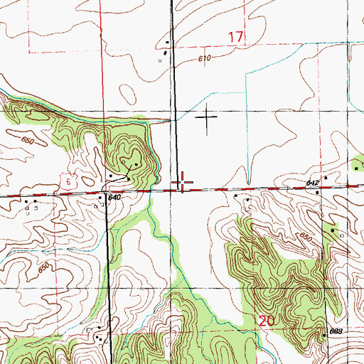 Topographic Map of Wood School (historical), IL