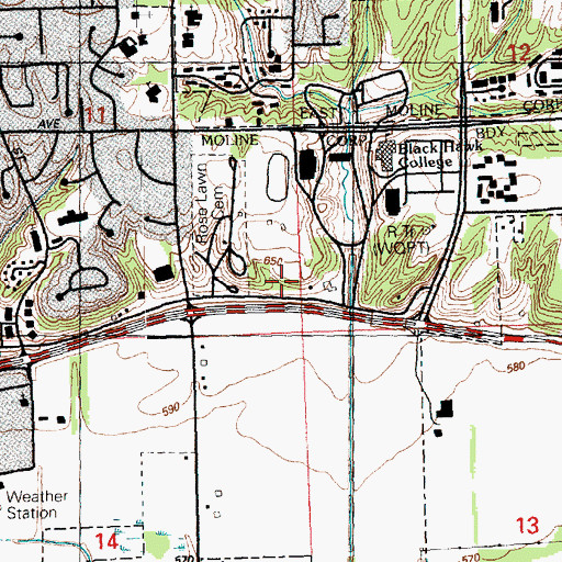 Topographic Map of Coaltown School (historical), IL