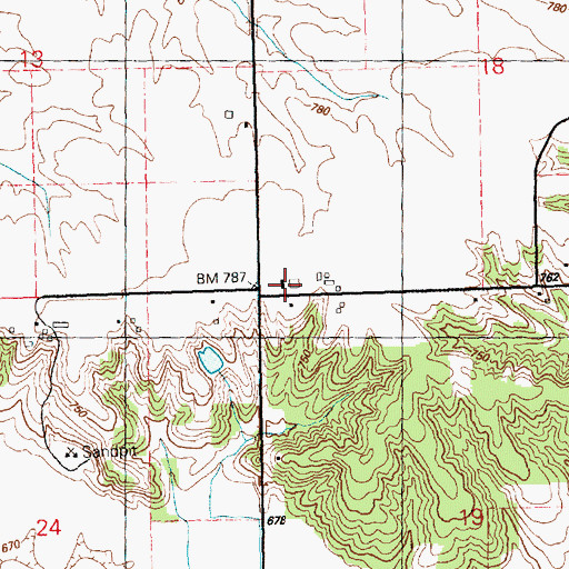 Topographic Map of Lutheran Home, IL