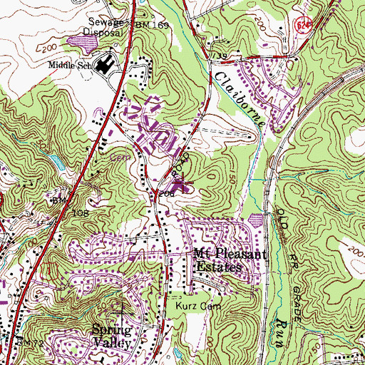 Topographic Map of Falmouth Elementary School, VA