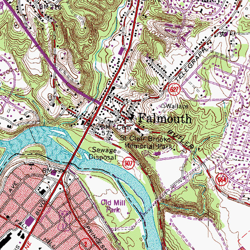 Topographic Map of Union Cemetery, VA