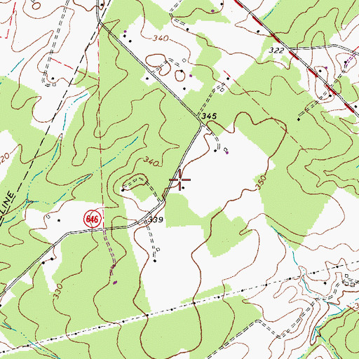 Topographic Map of Blackwell Town School (historical), VA