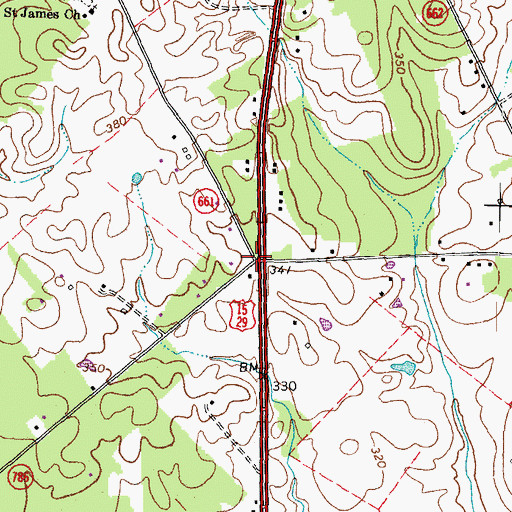 Topographic Map of Sunny Knoll, VA