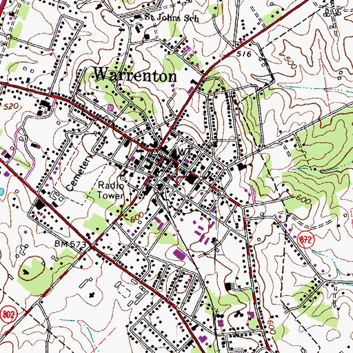 Topographic Map of Mount Zion Baptist Church, VA