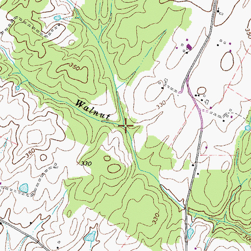 Topographic Map of North Fork Walnut Branch, VA