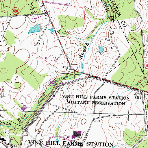 Topographic Map of Vint Hill Park, VA