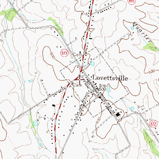 Topographic Map of Old Lovettsville Cemetery, VA