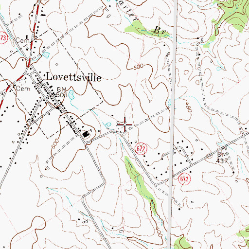 Topographic Map of Saint James Cemetery, VA