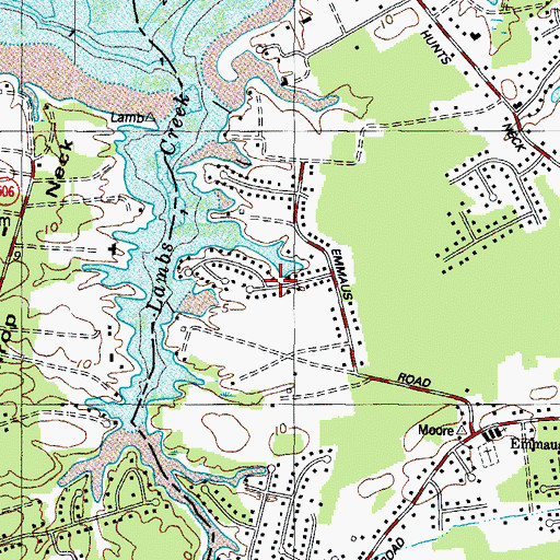 Topographic Map of Freemoor Estates, VA