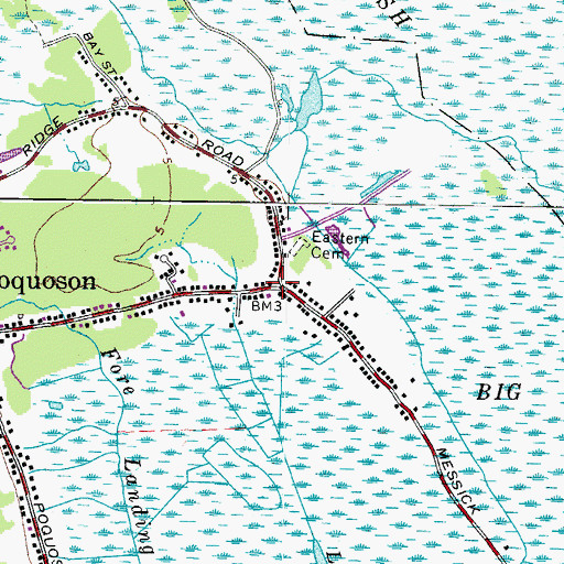 Topographic Map of Messick (historical), VA