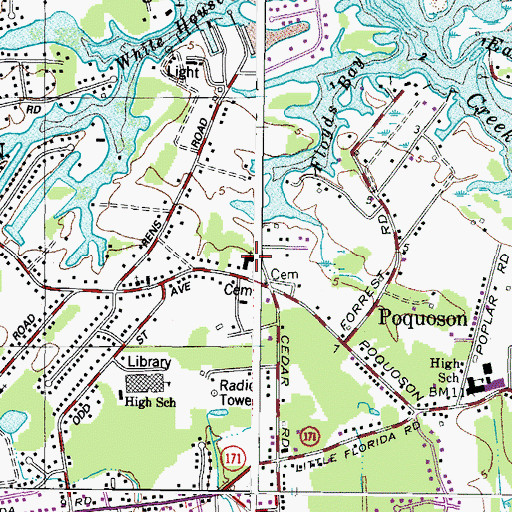 Topographic Map of Tabernacle United Methodist Church, VA