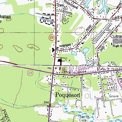 Topographic Map of Wythe Creek Plaza Shopping Center, VA